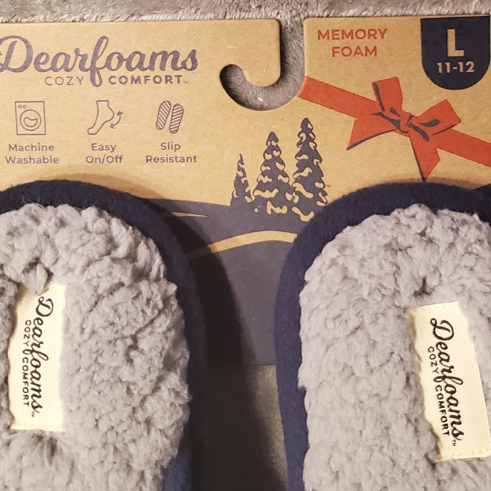 Dearfoams Cozy Comfort Men's Novelty Scuff Slippers (L / 11-12) - Picture 3 of 10
